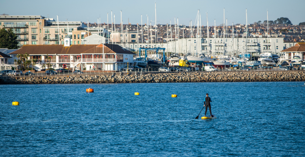Paddleboarding at Mount Batten